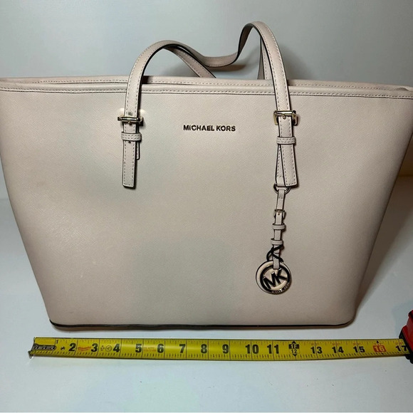 Michael Kors Jet set Travel Large Carryall Tote Double Strap Light Pink - Picture 9 of 12